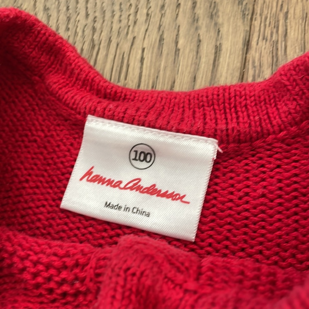 NWOT-Hanna Andersson Girl’s Nordic Sweater Dress - Picture 5 of 6